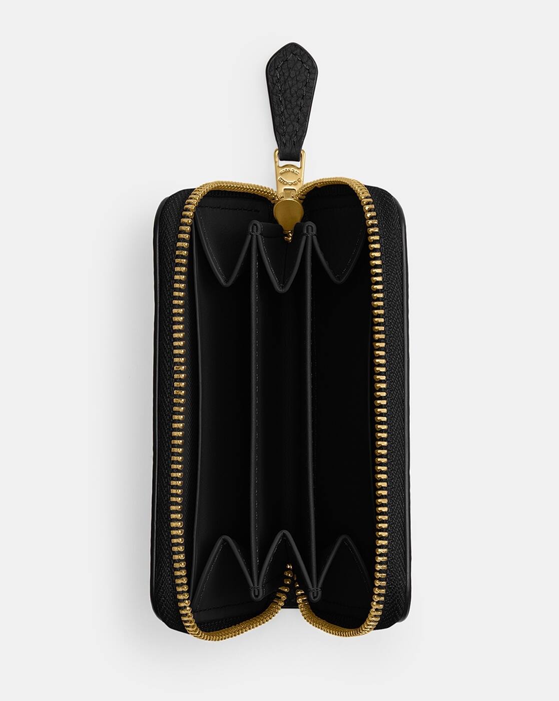 小物 Coach Compact Wallet Soho Black leather Buy Coach Essential Small Zip-Around Card Case | Black Color Women