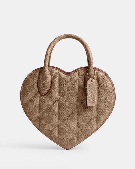 COACH POPPY Signature Heart tote bag Buy Coach Quilted Heart 