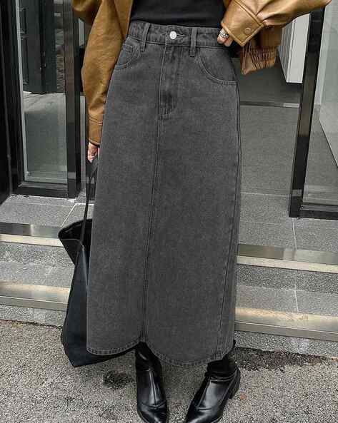 KOTTY Women Straight Denim Skirt
