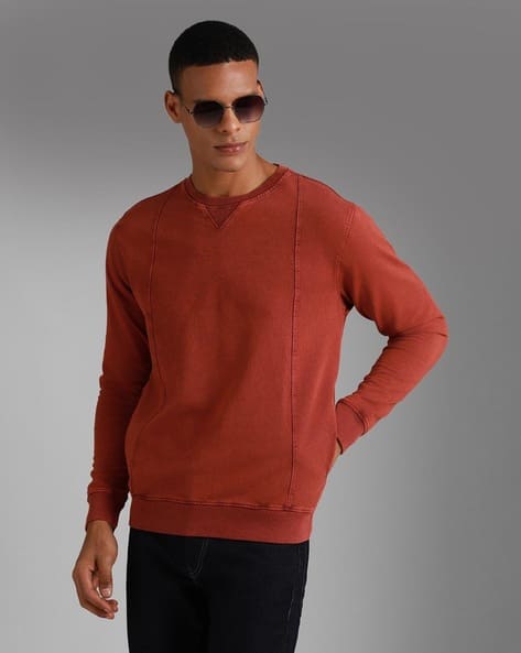 Men Regular Fit Crew-Neck Sweatshirt