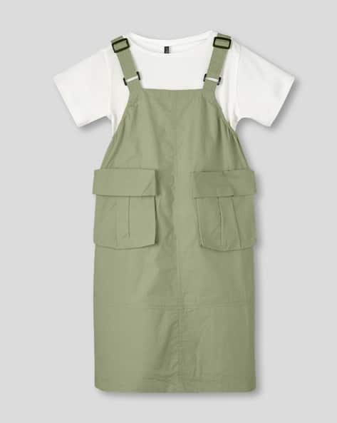 Shirt Short Dungaree Dress For Girl DANGRI Kids Casual Wear Slim