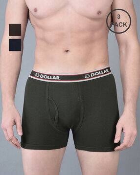 dollar bigboss Men Pack of 3 Trunks with Elasticated Waist-picture-14