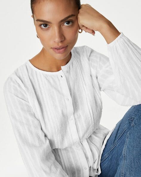 Buy White Tops for Women by Marks \u0026 Spencer Online | Ajio.com