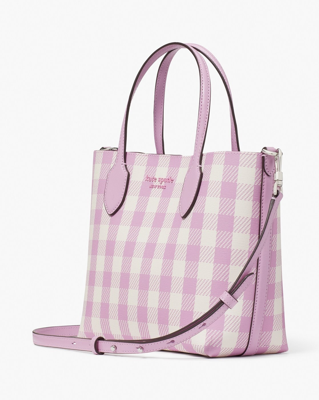 Kate Spade Purple Bag with White and deals Gold Bow Accent Tote