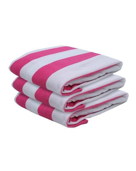 Buy Pink White Towels Bath Robes for Home Kitchen by AAZEEM
