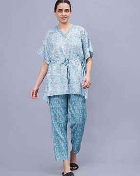 nightspree Women Floral Print Nightwear Set-picture-22