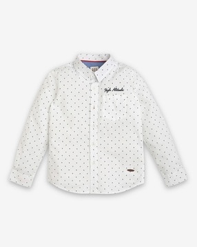 ed-a-mamma Boys Micro Print Regular Fit Shirt-picture-13