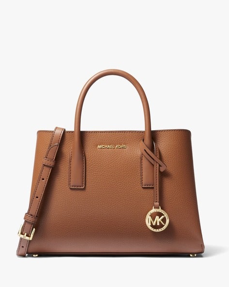 Ruthie Small Pebbled Leather Satchel Bag