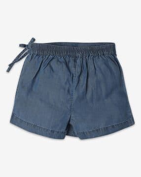 ed-a-mamma Girls Pleated Regular Fit Skorts with Waist Tie-Up-picture-11