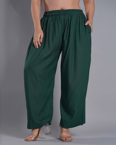 Women Palazzos with Side Pockets Price in India