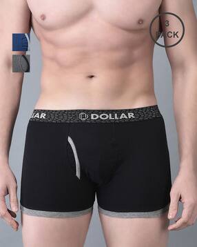 dollar bigboss Men Pack of 3 Trunks with Elasticated Waist-picture-13