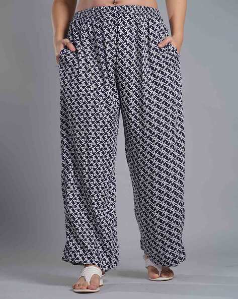 Women Printed Palazzos with Side Pockets Price in India
