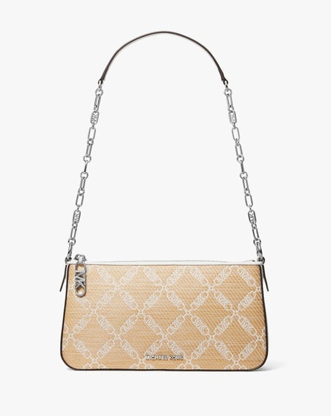 Buy Michael Kors Empire Medium Straw Chain-Link Shoulder Bag