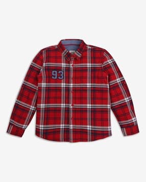 ed-a-mamma Boys Checked Cotton Shirt-picture-30