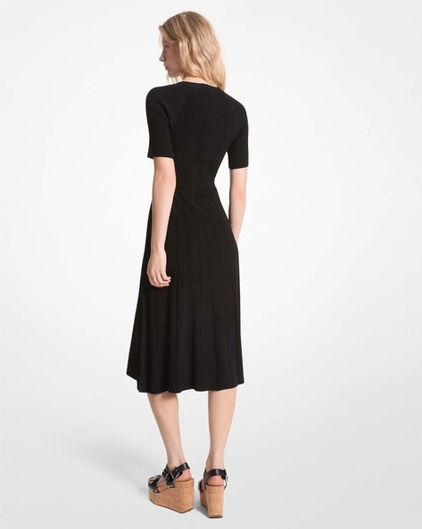 Button midi dress shops with sleeves