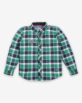 ed-a-mamma Boys Checked Cotton Shirt-picture-31
