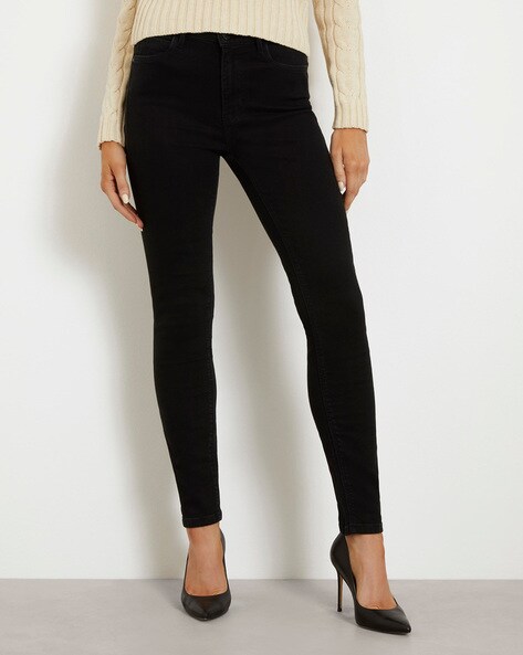 Buy Black Jeans Jeggings for Women by GUESS Online Ajio