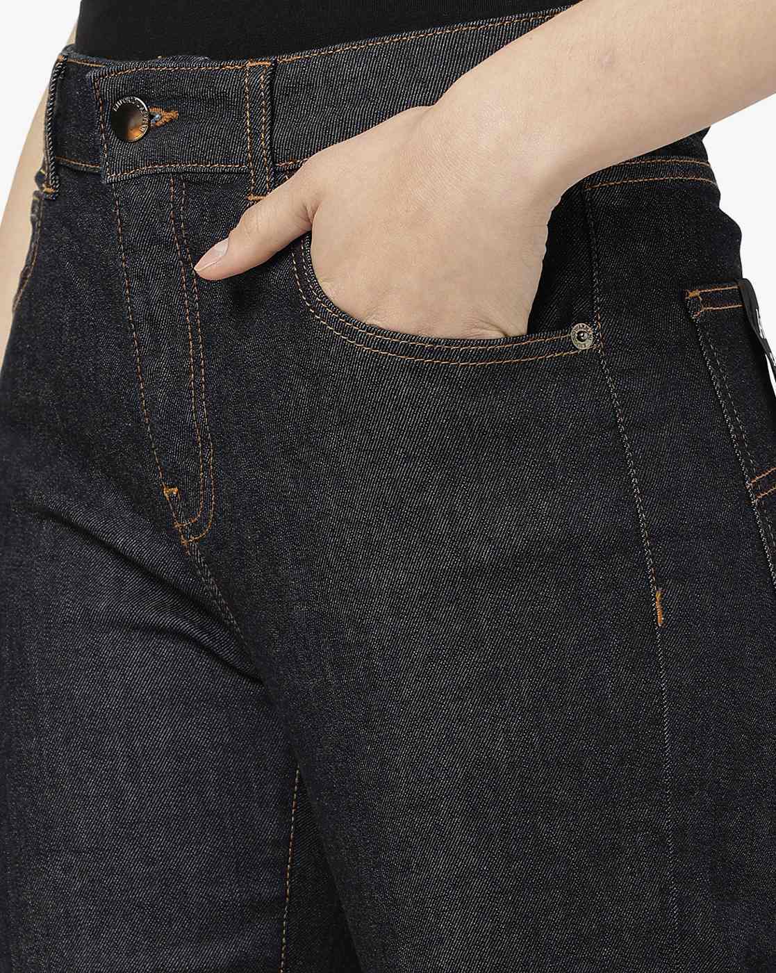 Buy EMPORIO ARMANI Eagle Logo On Pocket Mid-Rise Slim Fit Jeans