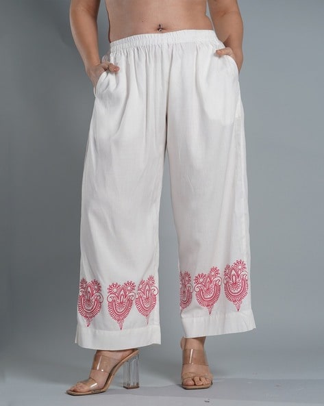 Women Printed Palazzos with Insert Pockets Price in India