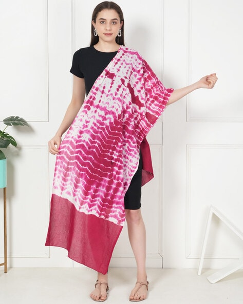 Women Tie & Dye Print Stole Price in India