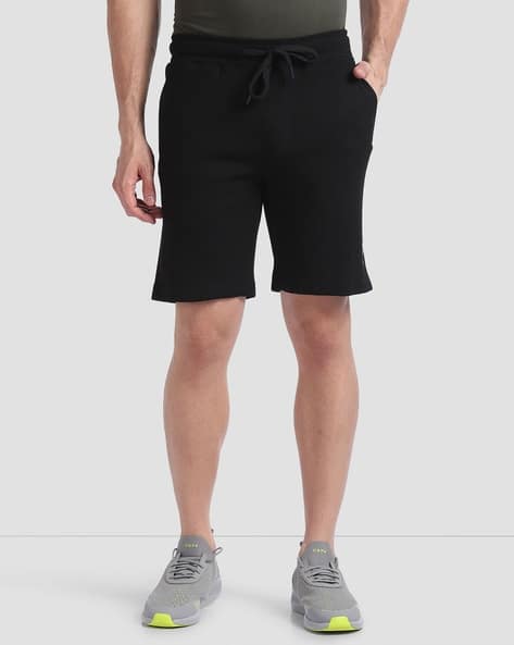 Men Waffle-Knit Pattern Lounge Shorts