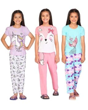 totztouch Pack of 3 Printed T-Shirts & Pyjamas-picture-13