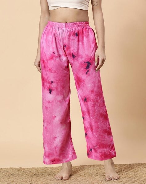 Women Tie & Dye Palazzos with Insert Pockets Price in India
