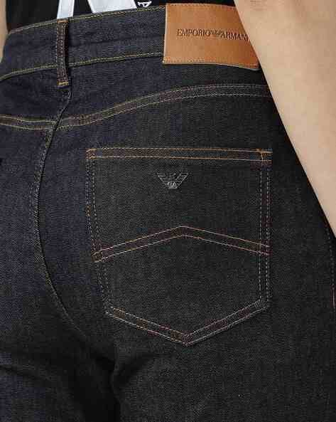 Buy EMPORIO ARMANI Eagle Logo On Pocket Mid-Rise Slim Fit Jeans