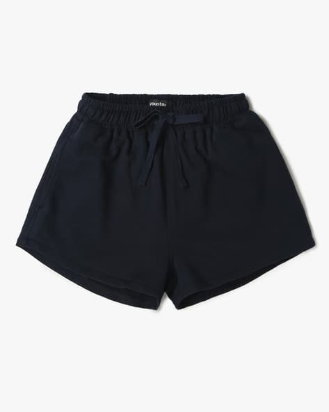 Buy Navy Blue Shorts 3/4ths for Girls by YOUSTA Online