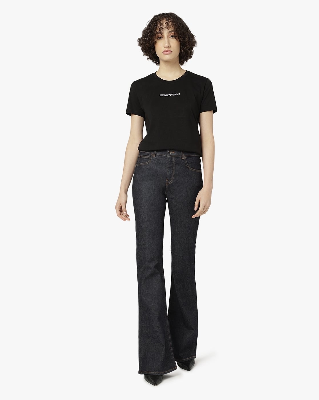 Buy EMPORIO ARMANI Eagle Logo On Pocket Mid-Rise Slim Fit Jeans
