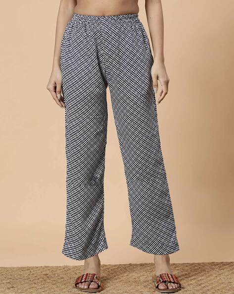 Women Geometric Print Palazzos with Insert Pockets Price in India