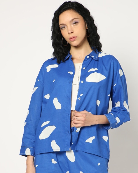 Women Printed Relaxed Fit Cotton Shirt