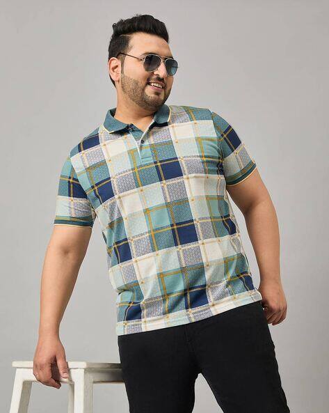 Men Checked Regular Fit Polo T-Shirt