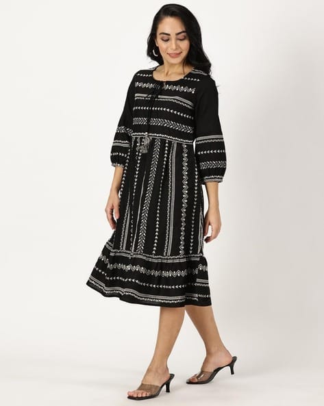 Buy Black Dresses for Women by Saffron Threads Online | Ajio.com