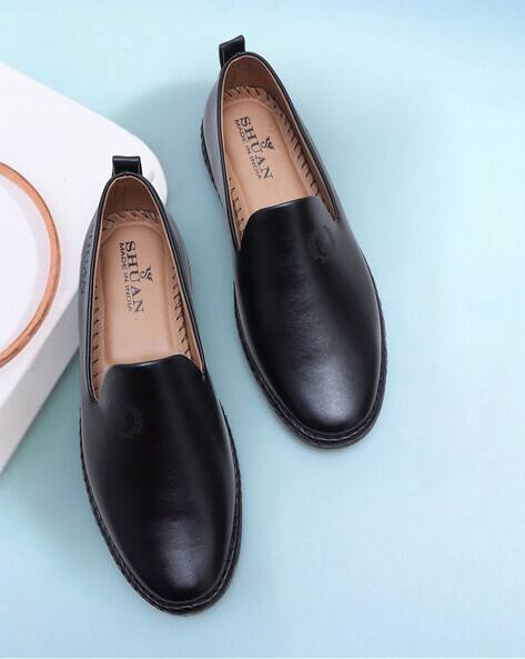 SHUAN Men Round-Toe Slip-On Shoes