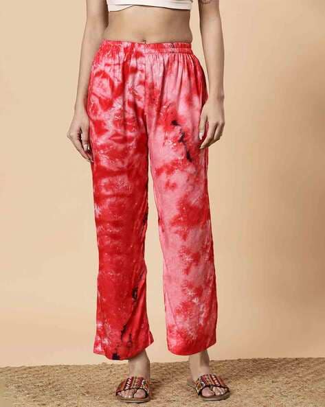 Women Tie & Dye Palazzos with Insert Pockets Price in India