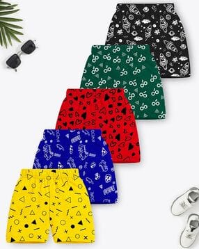 trampoline Girls Pack of 5 Printed Regular Fit Shorts-picture-17
