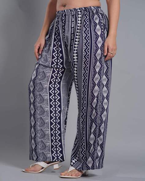 Women Printed Palazzos with Insert Pockets Price in India