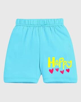 kuchipoo Girls Pack of 8 Typographic Print Regular Fit Shorts-picture-36