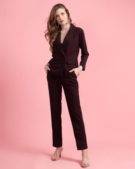 Buy Burgundy Suit Sets for Women by Golden Kite Online