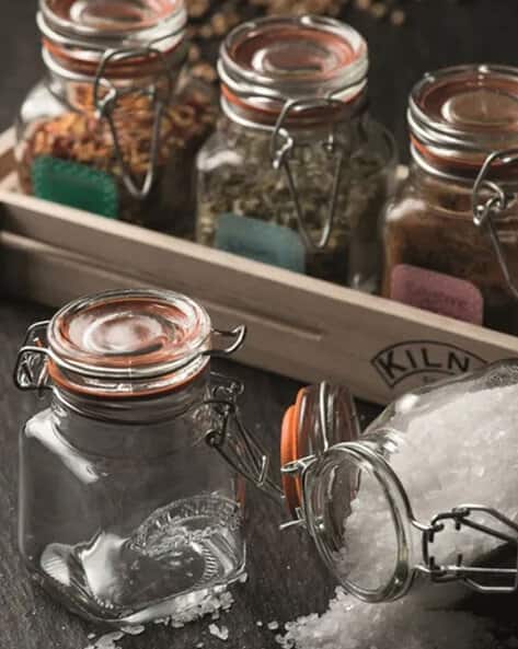 Kilner Glass Clip Top Spice Jars Set
