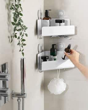 joseph joseph Set of 2 Corner Shower Shelf with Brackets-picture-16