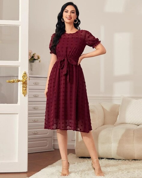 Buy Maroon Dresses for Women by Fery London Online Ajio