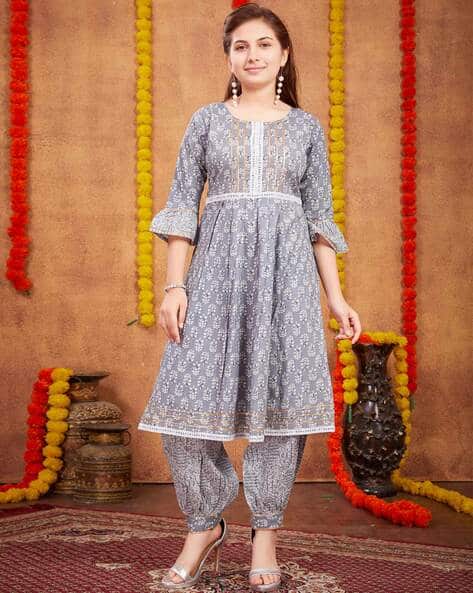 Buy Grey Ethnic Wear Sets for Girls by AARIKA GIRLS ETHNIC Online | Ajio.com