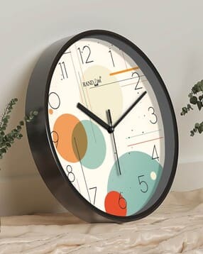 Geometric Print Dial Wall Clock-image-32