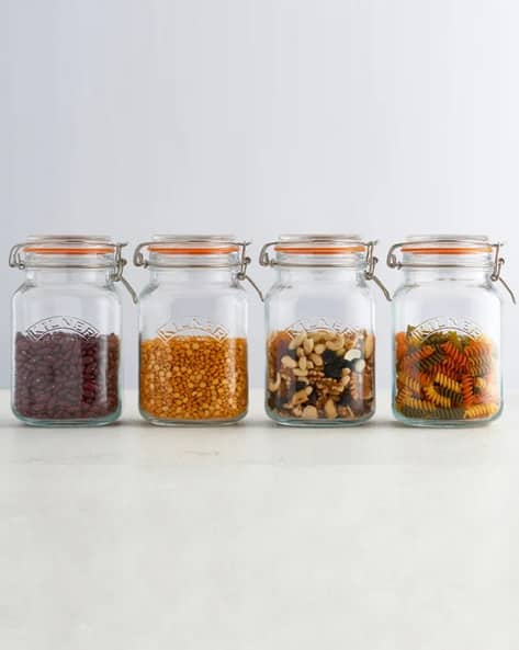Glass Kilner Clip Top Square Jar