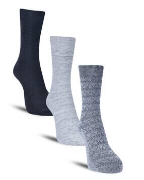 dollar Men Pack of 3 Mid-Calf Length Socks with Ribbed Hem-picture-13
