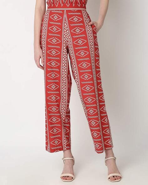 Vero Moda Women Geometric Print Straight Fit Pants