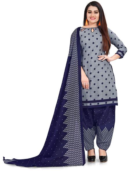 Women Printed Unstitched Dress Material Price in India