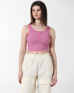 ONLY Women Striped Slim Fit Top